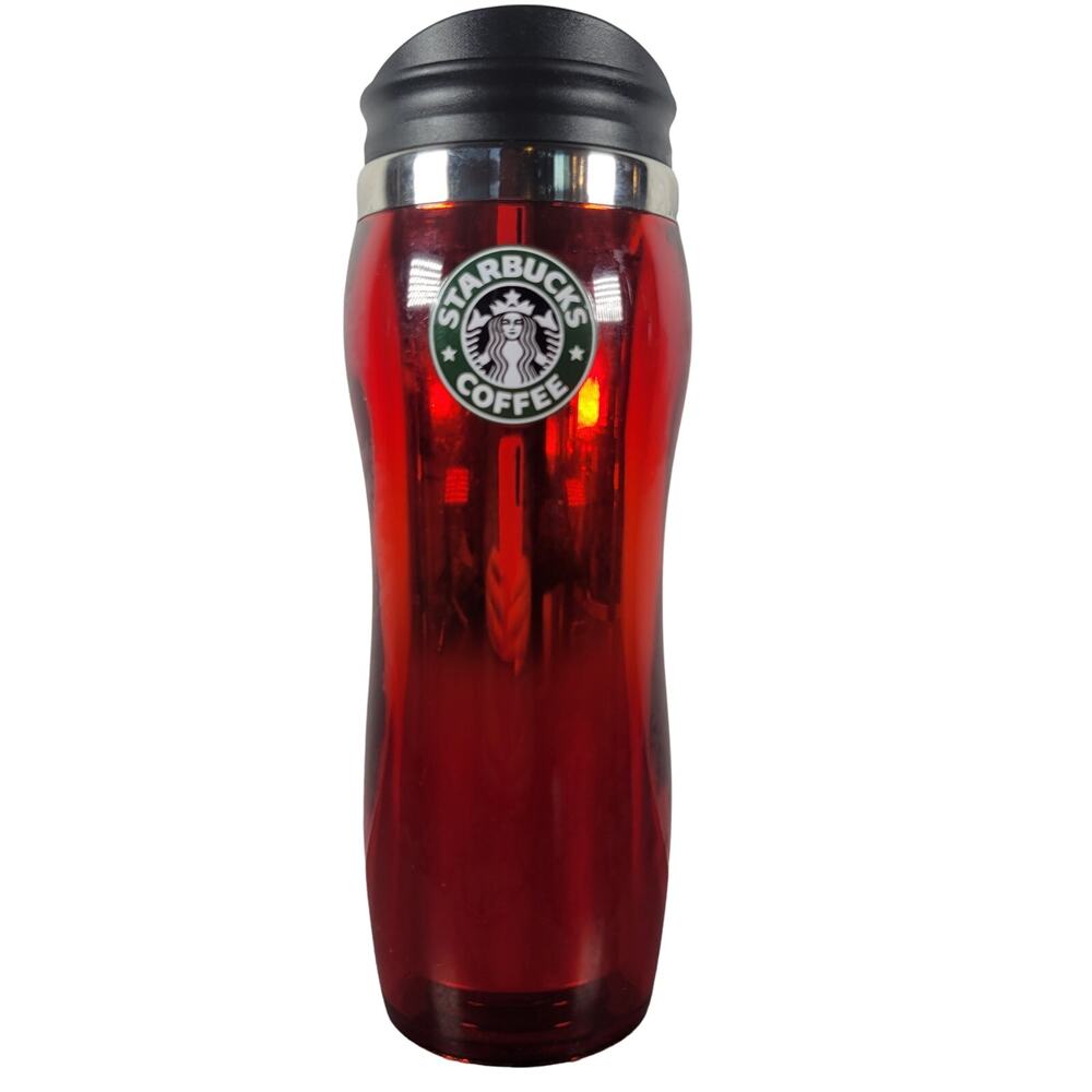 Starbucks Red Tumbler Travel Mug 16 oz Double Wall Insulated Lid